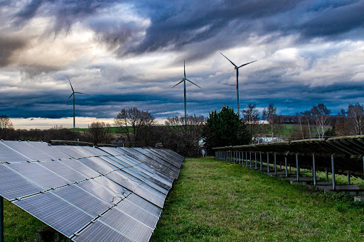 Ground mount solar panels in a windy region.